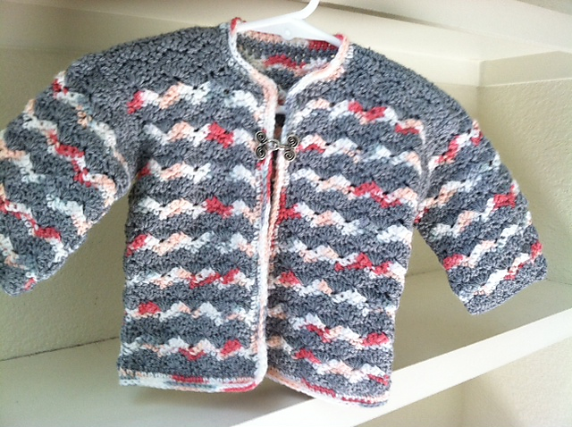 Cute as a Button Crochet Baby Jacket