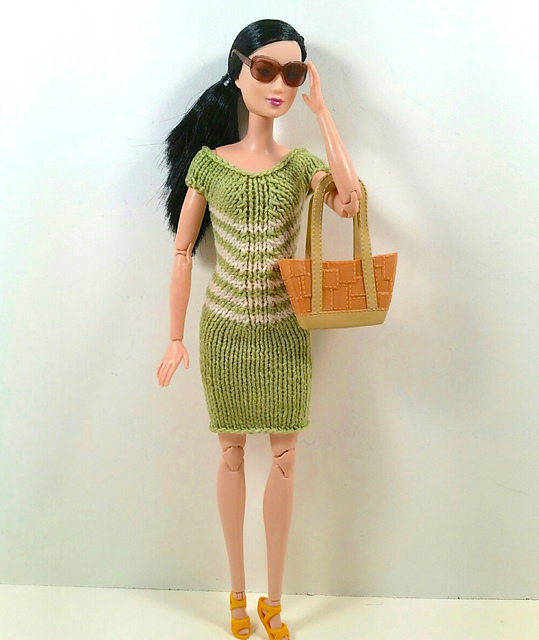 #1133 Dress with stripes