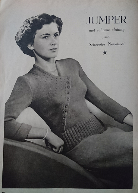 Jumper met schuine sluiting