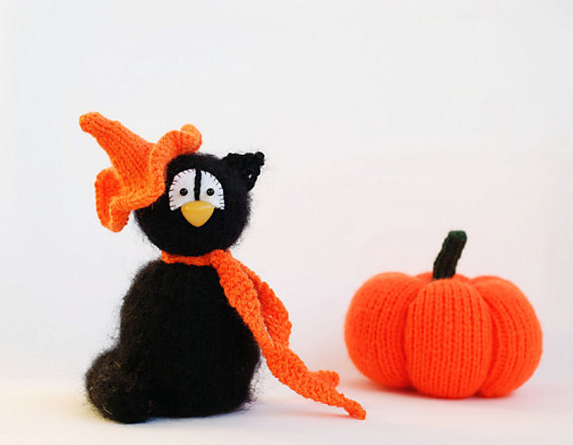 Black Cat in the orange Hat