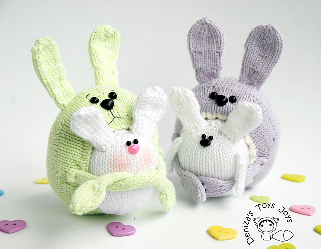 Mothers and children Bunnies. Pregnant rabbit.