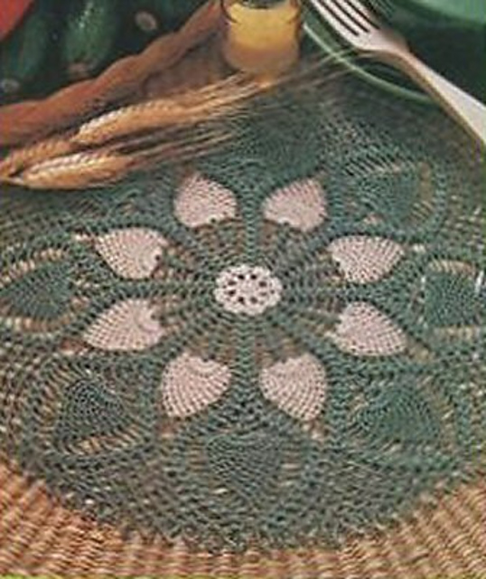 Green And Cream Table Center