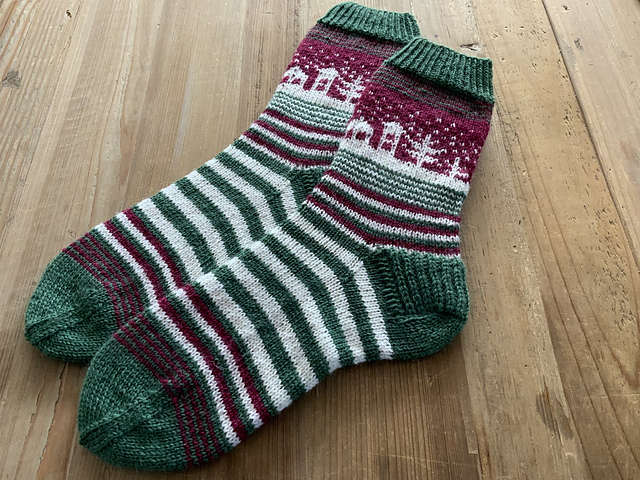 Chaima - Socken mit Winterlandschaft