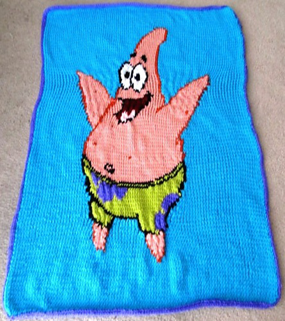 Patrick baby blanket (Spongebob's bff)