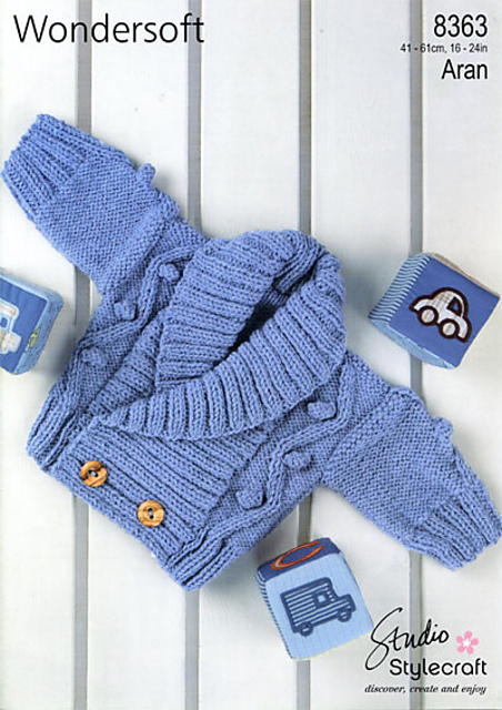 Ravelry: 8363 Aran Baby Cardigan pattern by Audrey Wilson
