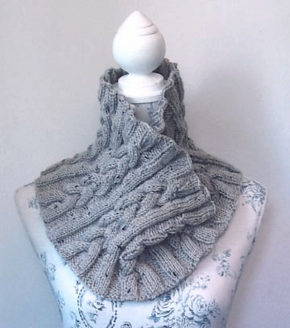 Cabled Cowl, Scarf, Neck Warmer