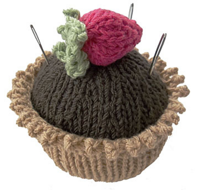 Chocolate Cupcake Pin Cushion
