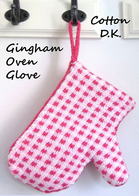 Gingham Oven Glove