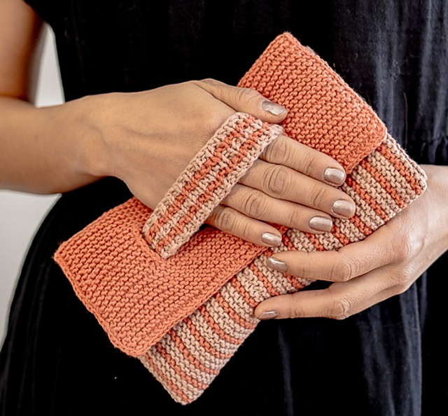 Signature Stripes Clutch