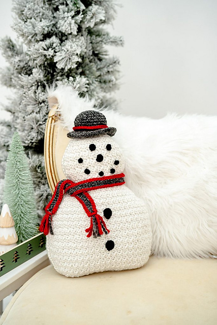 Snazzy Snowman Pillow