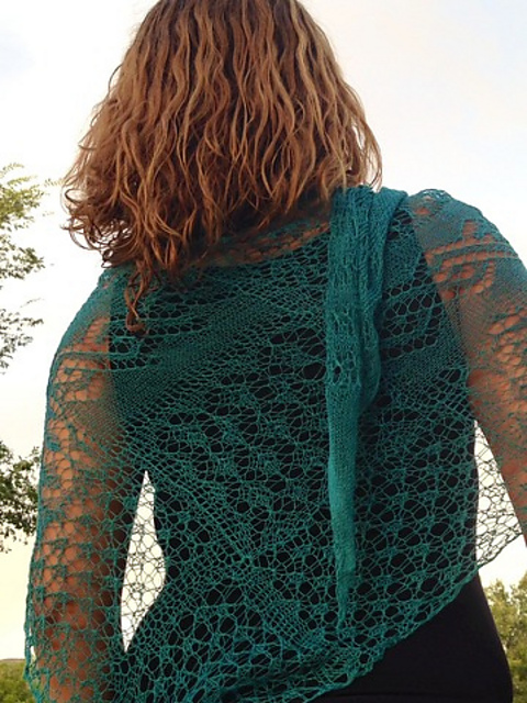 Entralac Lace Sampler Shawl