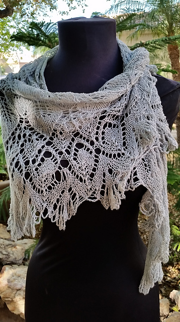 Grace Leaf Lace Shawl