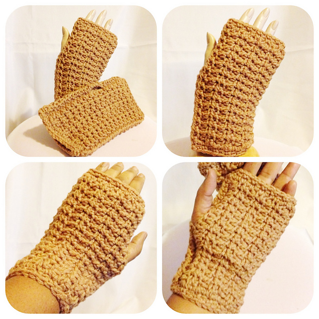 Honeycomb Fingerless Mittens