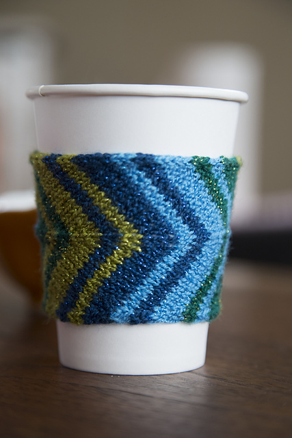 Chevron Coffee Cozy: Two Ways