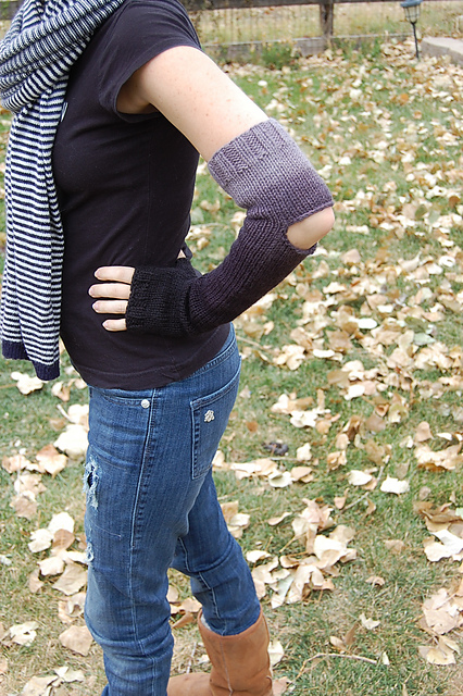 Ombre Dyed Fraser Fingerless Mittens