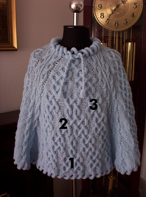 Celtic spiral mini-poncho