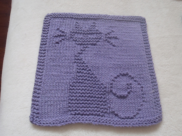 Elegant Cat Dishcloth