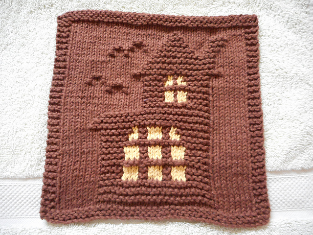 Haunted House Dishcloth