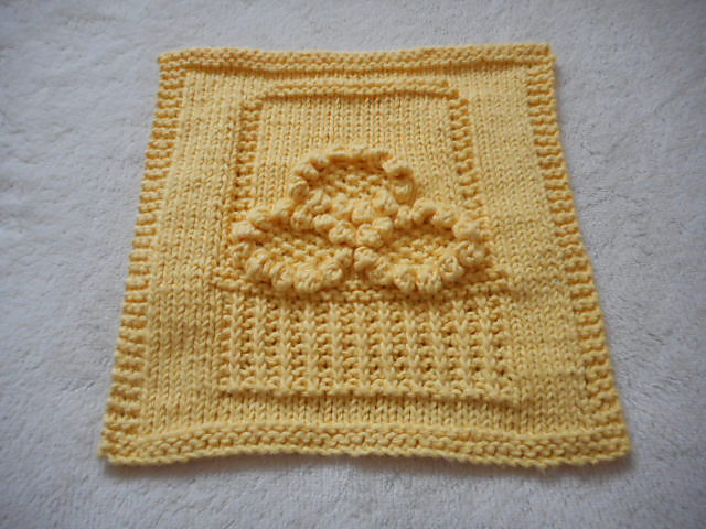 Sunflower Basket Dishcloth