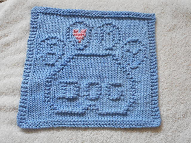 I Love My Dog Dishcloth