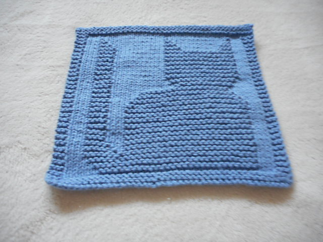 Quilter's Cat Dishcloth