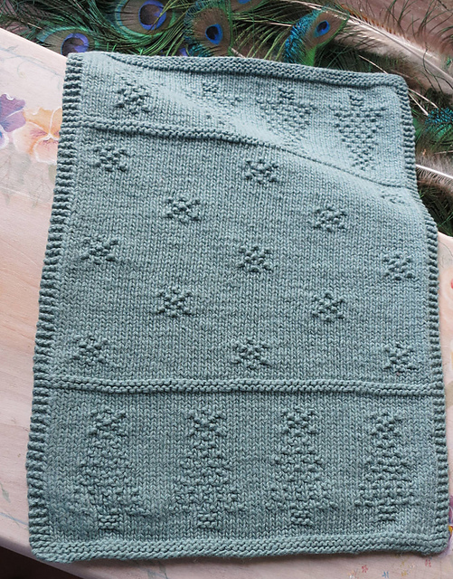Christmas Tree Tea Towel ~ flat