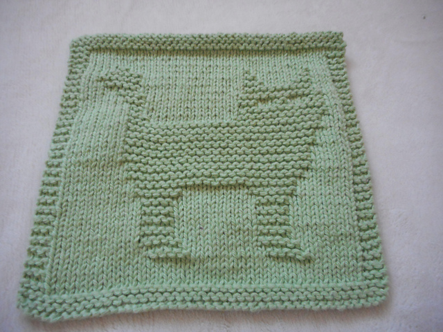 Fluffy Kitty Dishcloth