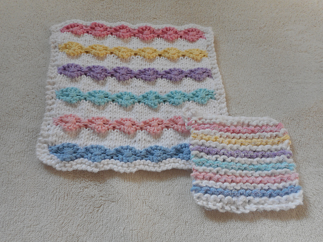 Flowers in a Row Dishcloth