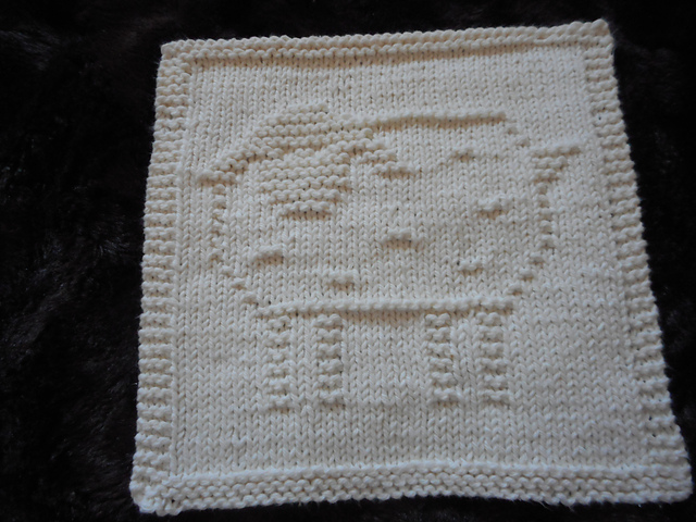 Quilter's Sheep Dishcloth
