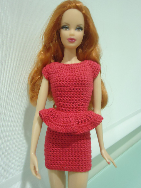 Barbie Monochrome Peplum Dress