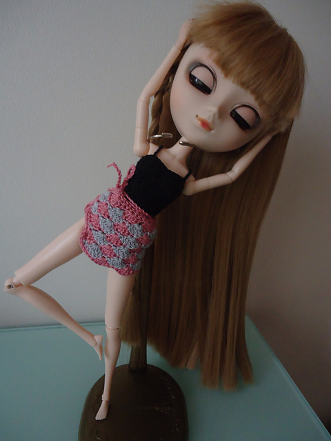 Pullip Fan-Stitched Wrap Skirt