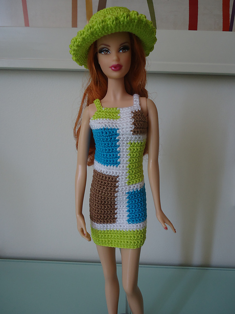 Barbie Colorblock Mod Sheath Dress