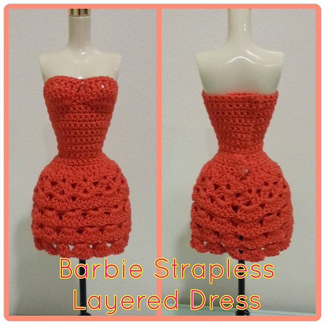 Barbie Strapless Layered Dress