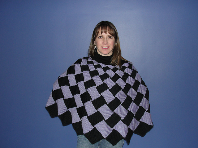 Entrelac Poncho 