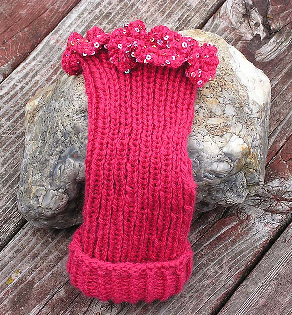 Ruffled Fingerless Mitts