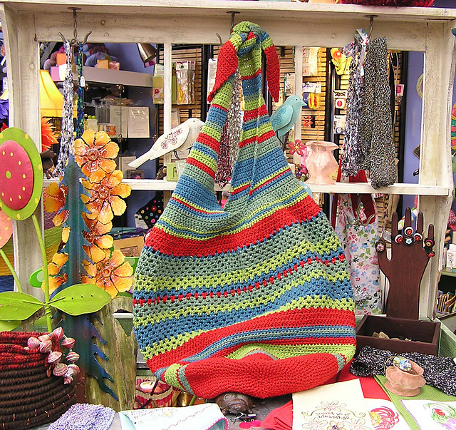 Striped Crocheted Carry-All