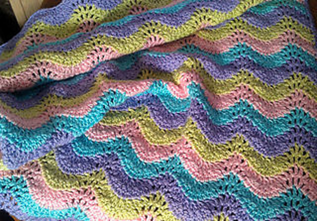 Shelley Ripple Ravelry: Easy Baby Ripple pattern by Shelly of Missed Stitches