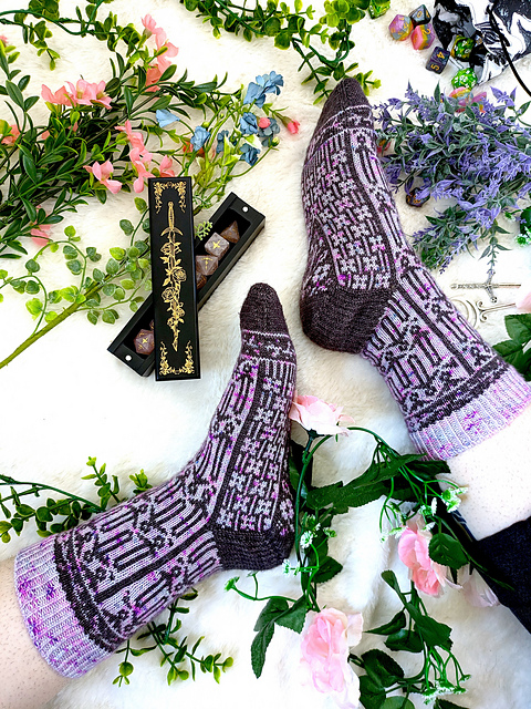 Floral Knight Socks