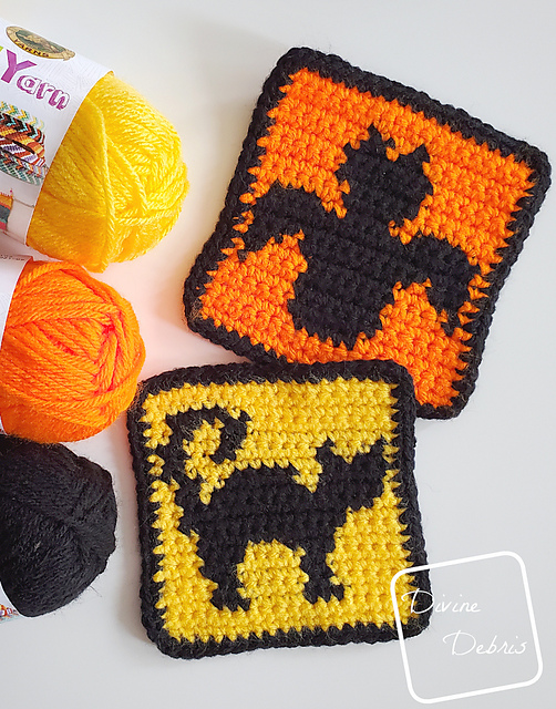 Cat and Bat Halloween Squares