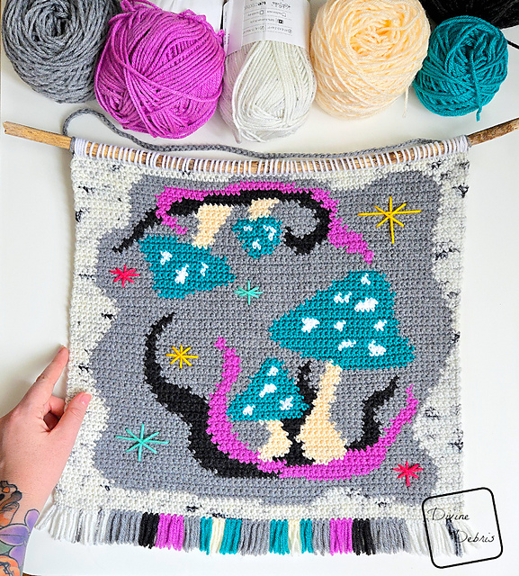 Wild Mushroom Wall Hanging