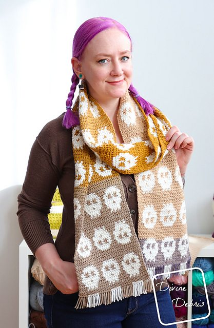 Dead Man's Party Skull Scarf