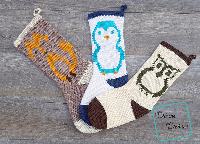 Cute Creatures Stocking Trio