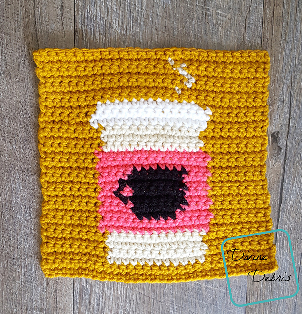 8" Tapestry Coffee Mug Afghan Square