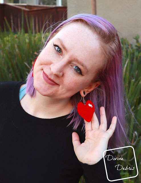 Sweetheart Earrings and Amigurumi