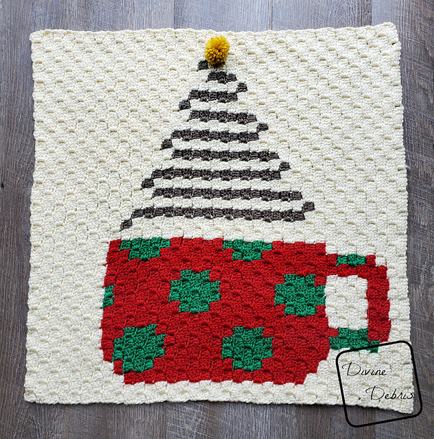 C2C Christmas Cup Afghan Square