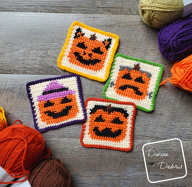 Halloween Pumpkin Coasters