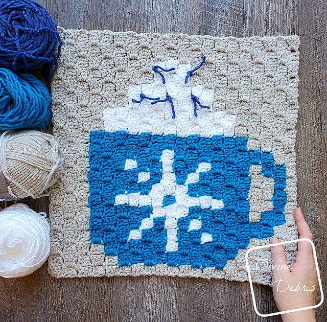 C2C Cup of Cocoa Afghan Square