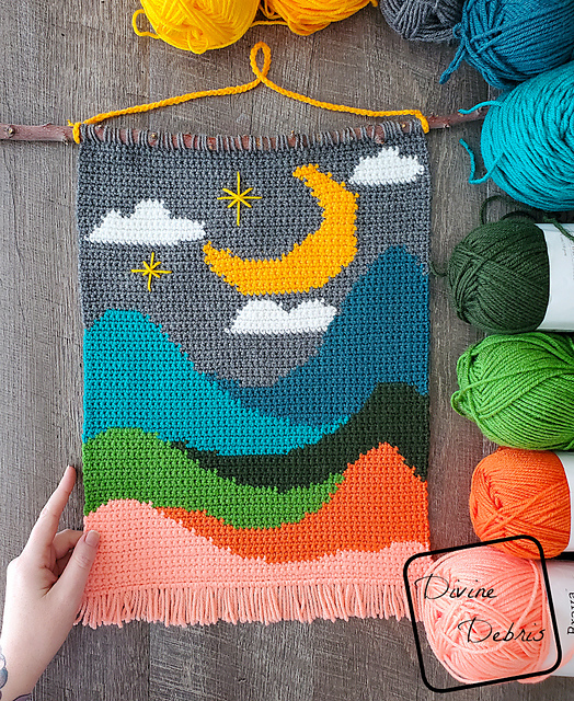 Celestial Peaks Wall Hanging