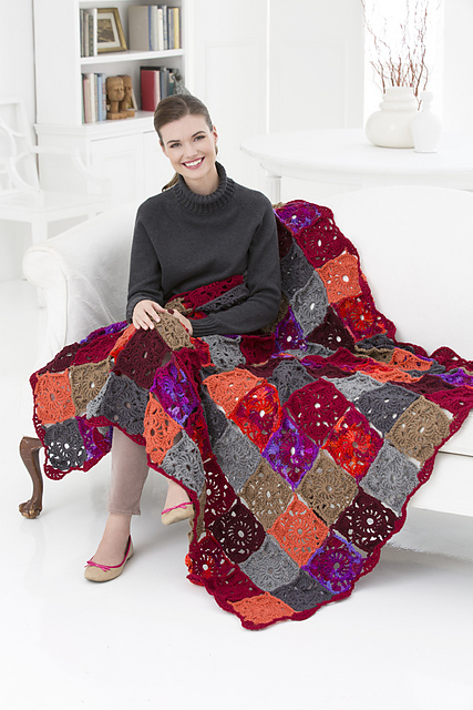 Colorful Squares Throw