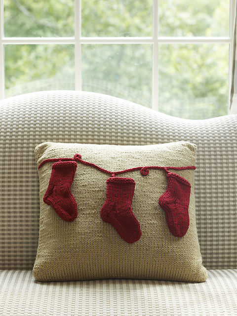 Holiday Pillow with Stockings
